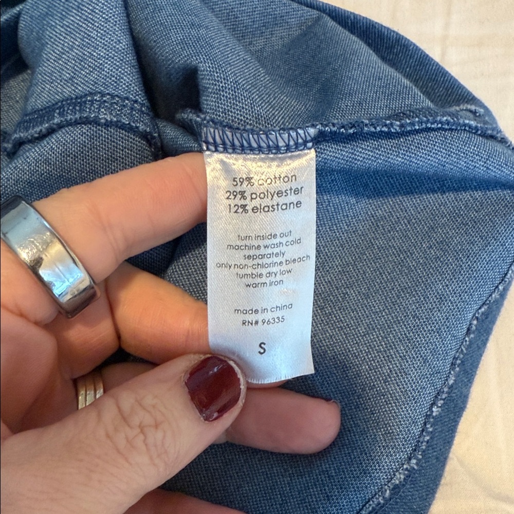 Susana Monaco Women's Light Blue Denim Mini Dress Western Cowgirl NWT Sz Small - Picture 8 of 8